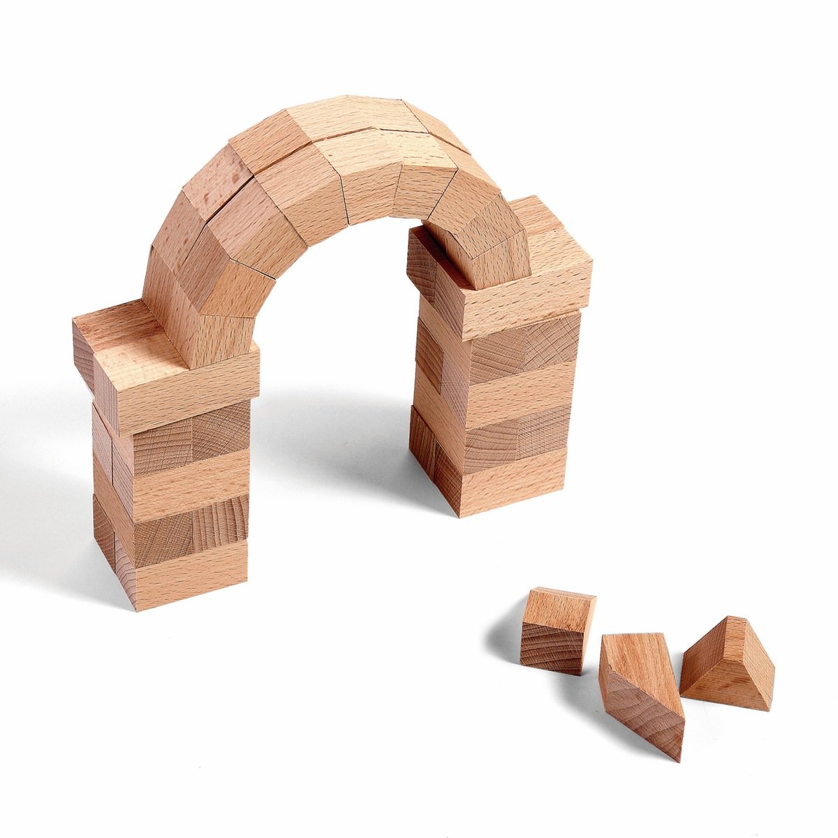 Wooden Story bunte Holzklötze “Regenbogen XL” im Holzkasten 63 Teile (ab 1 Jahr) Holzspielzeug