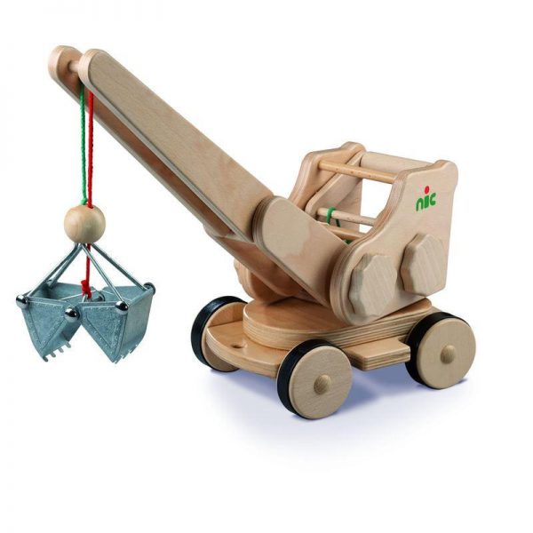 Nic Creamobil Bagger Selbstfahrer Holzfahrzeug | Modell: 1873 (ab 3 Jahren) Holzspielzeug