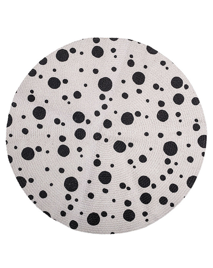 Lorena Canals Teppich TRIKOLORE POLKA DOTS (120×160) in grau/rosa Teppiche