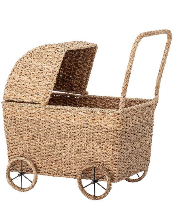 Bloomingville Puppenwagen PARENTS aus Bankuan Gras Kinderspielzeug