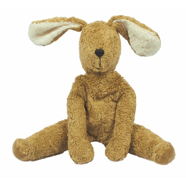 Senger Naturwelt Schlenker Tierpuppe “Hase” groß aus Öko-Baumwolle (40×24 cm) handmade in beige Kuscheltiere