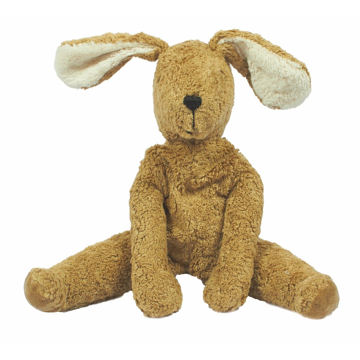 Senger Naturwelt Schlenker Tierpuppe “Hase” groß aus Öko-Baumwolle (40×24 cm) handmade in weiß Kuscheltiere