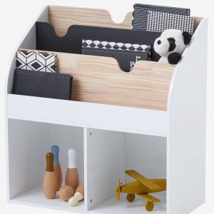 Bücherregal “School”, 2 Fächer weiß/natur/schwarz von vertbaudet Bücherregal Kinderzimmer