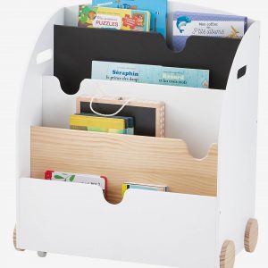 Bücherregal mit Rollen ,,School” weiß von vertbaudet Bücherregal Kinderzimmer