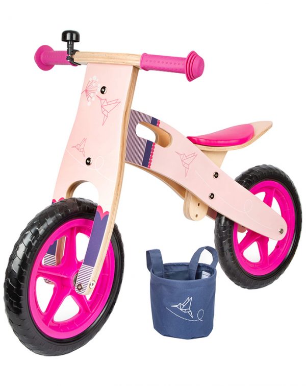 small foot® Laufrad KOLIBRI aus Holz in pink Laufräder