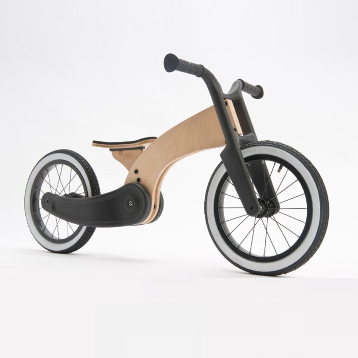 Wishbone Laufrad & Dreirad “3-in-1” Bike Recycled Edition, 12 Zoll (ab 1 Jahr) in schwarz Laufräder