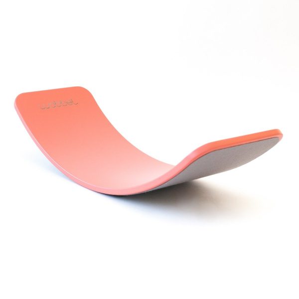 Wobbel Balance-Board Original “Coral” Limited Edition aus Buchenholz mit Filz in baby-mausgrau Marken