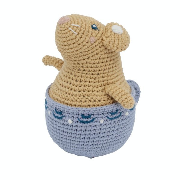 Sebra Häkel-Stehaufmännchen “Buttercup die Maus” (ab Geburt) aus Baumwolle Marken