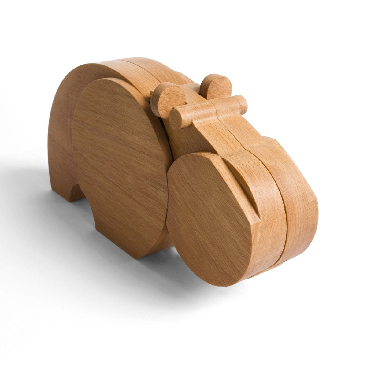 Wodibow Buchenholz-Elefant “Olaf” Spielzeug-Set 22-teilig groß (30 cm), magnetisch (ab 3 Jahren) Holzspielzeug
