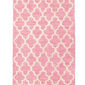 rice Teppich FRINGE (180×120) in rosa Teppiche
