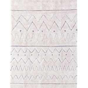 Lorena Canals Teppich RUGCYCLED® – AZTECA (120×160) in beige Teppiche