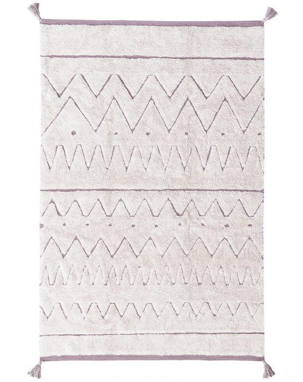 Lorena Canals Teppich RUGCYCLED® – AZTECA (140×200) in beige Teppiche