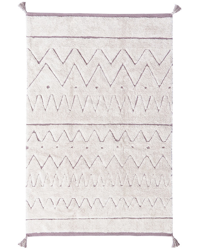Lorena Canals Teppich RUGCYCLED® – AZTECA (120×160) in beige Teppiche