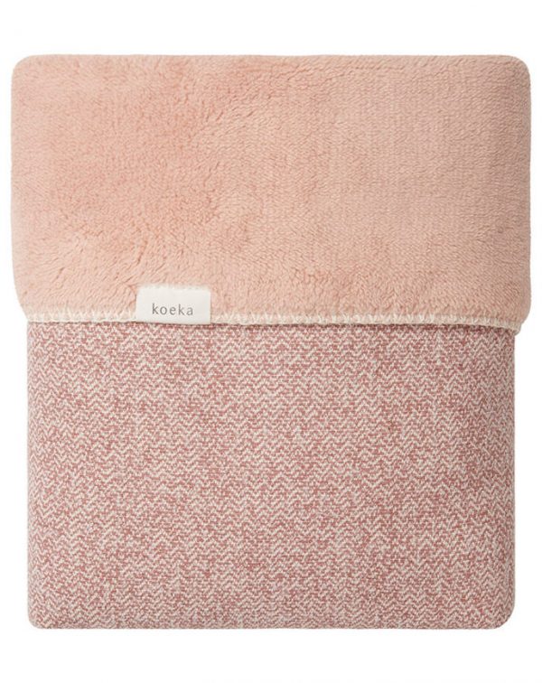 Koeka Babydecke VIGO TEDDY (75×100) meliert in old pink Decken