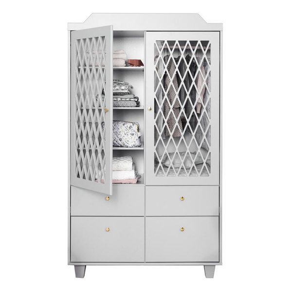 Cam Cam Kleiderschrank Harlequin Classic Grey Kinderschränke