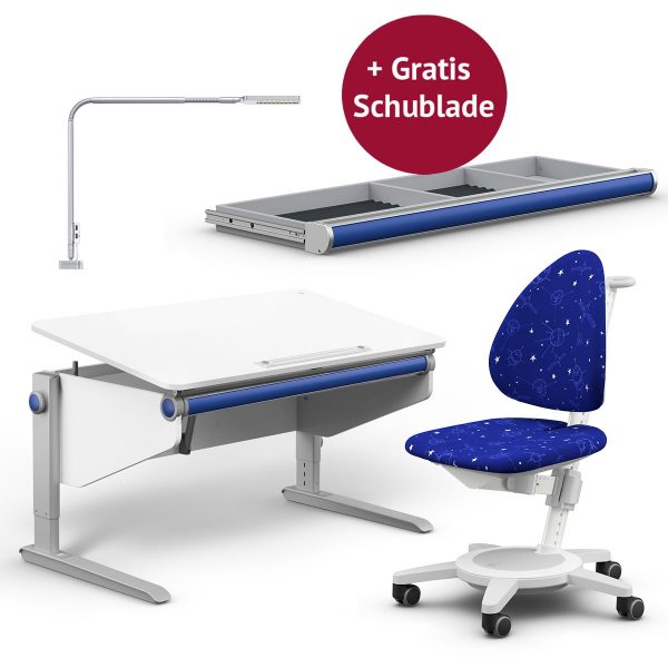 Moll Aktionspaket: Schreibtisch Winner Comfort mit Maximo, Flexlight und GRATIS Schublade