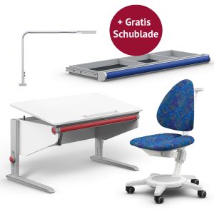 Moll Aktionspaket: Schreibtisch Winner Classic mit Maximo, Flexlight und GRATIS Schublade Kinderschreibtische