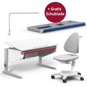 Moll Aktionspaket: Schreibtisch Winner Classic mit Maximo, Flexlight und GRATIS Schublade Kinderschreibtische