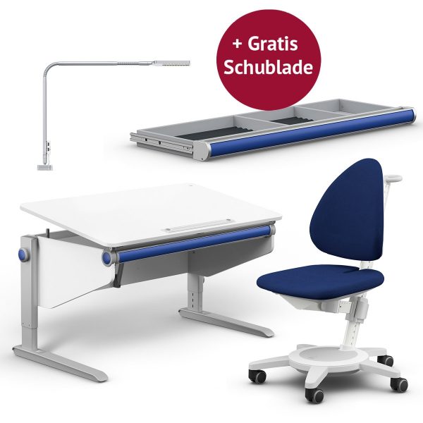 Moll Aktionspaket: Schreibtisch Winner Comfort mit Maximo, Flexlight und GRATIS Schublade Kinderschreibtische