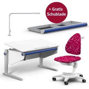 Moll Aktionspaket: Schreibtisch Winner Comfort mit Maximo, Flexlight und GRATIS Schublade Kinderschreibtische