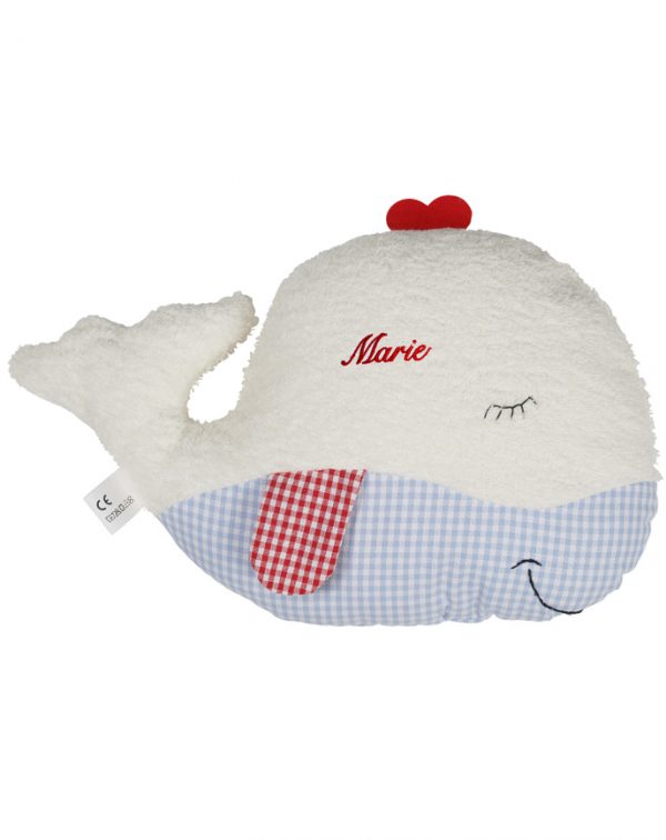 Hansekind Kuscheltier-Kissen WAL (24×40) (personalisierbar) in blau Kissen