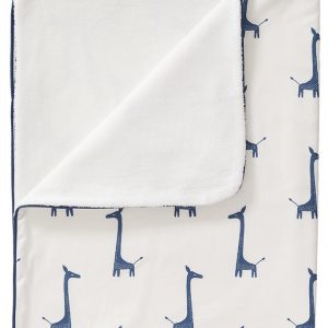 FRESK Babydecke GIRAF (80×100) in weiß/blau Decken