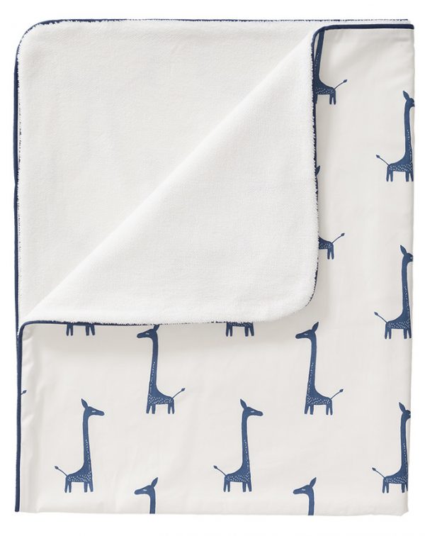 FRESK Babydecke GIRAF (80×100) in weiß/blau Decken